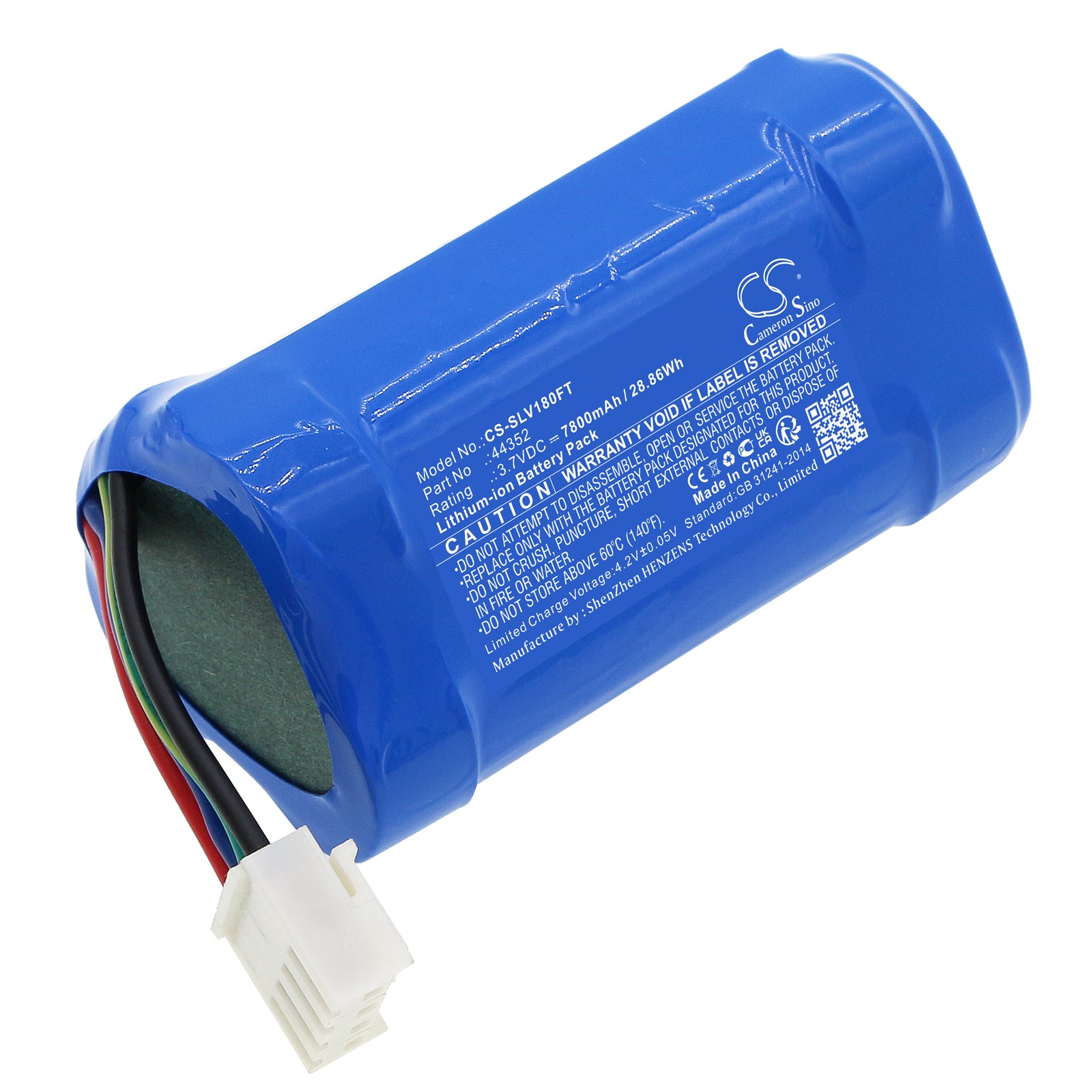 7800mAh 3.7V Replacement Li-ion Battery for Streamlight Vulcan 180 HAZ-LO Flashlight (28.86Wh)