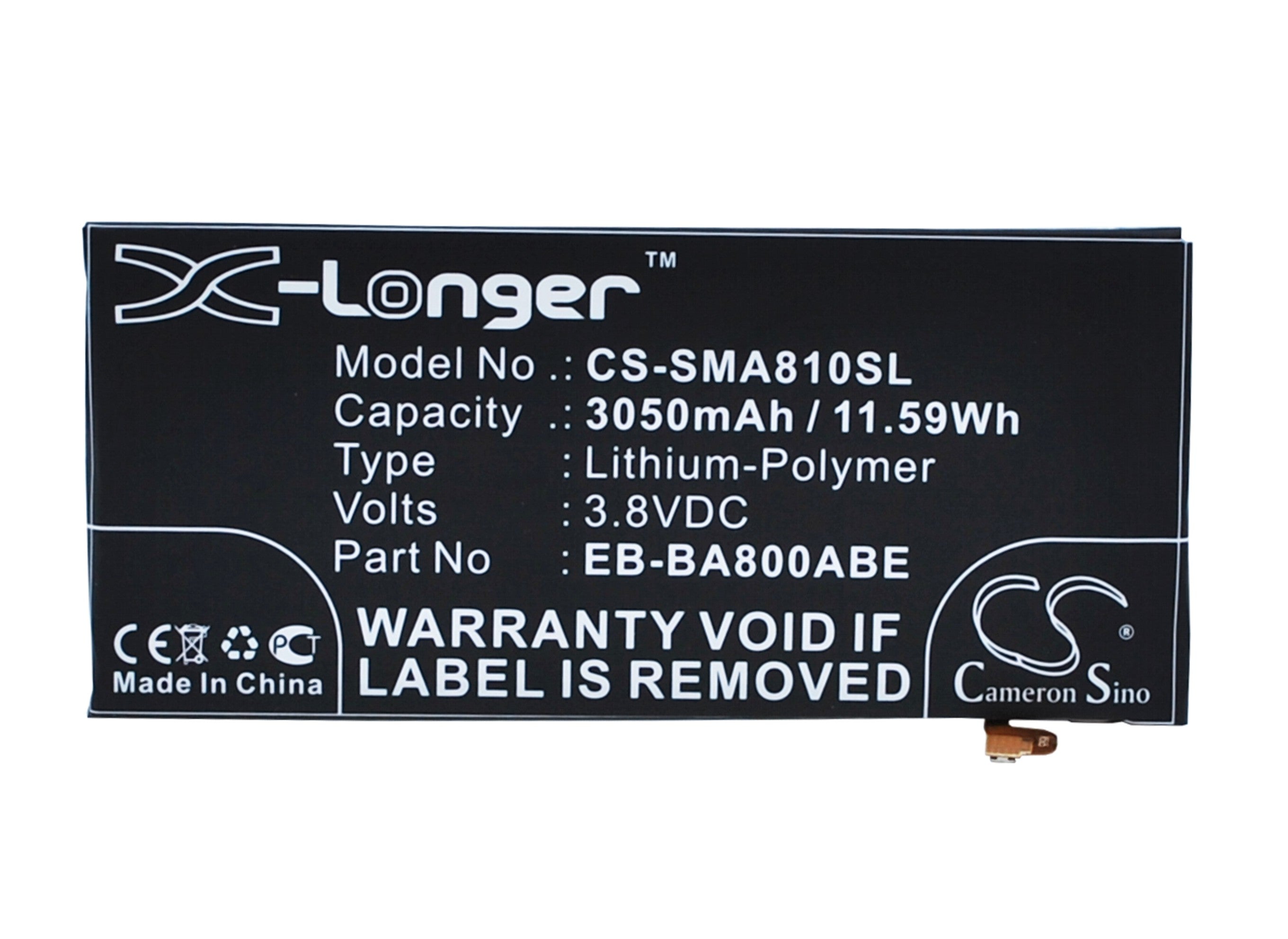 3050mAh Replacement Battery for Samsung Galaxy A8 (2015) SM-A800F Duos - 3.8V Li-Polymer - Phone Repair