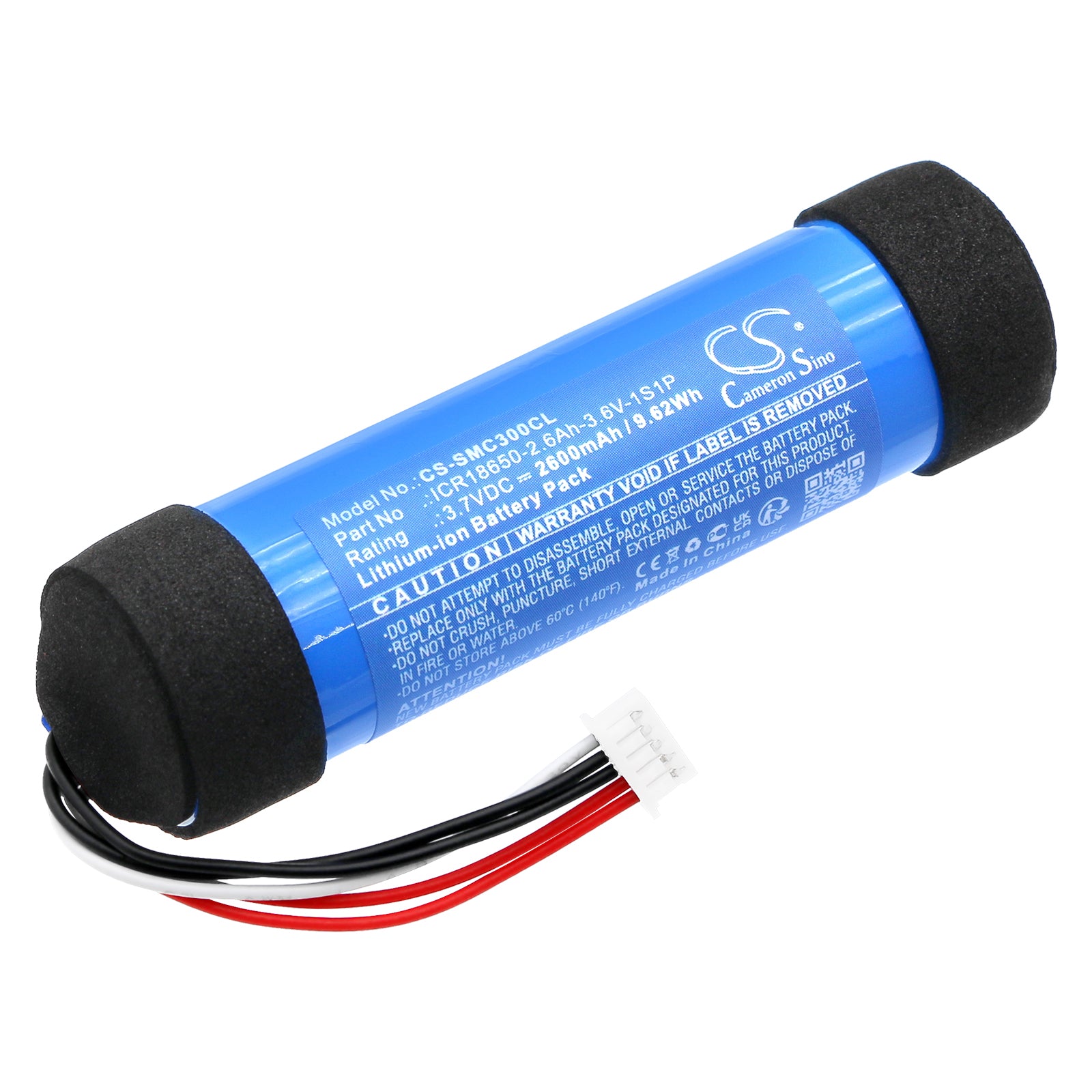 Snom C300 Conference Speakerphone Replacement Battery - 2600mAh, 3.7V Li-ion, ICR18650, Extended Life