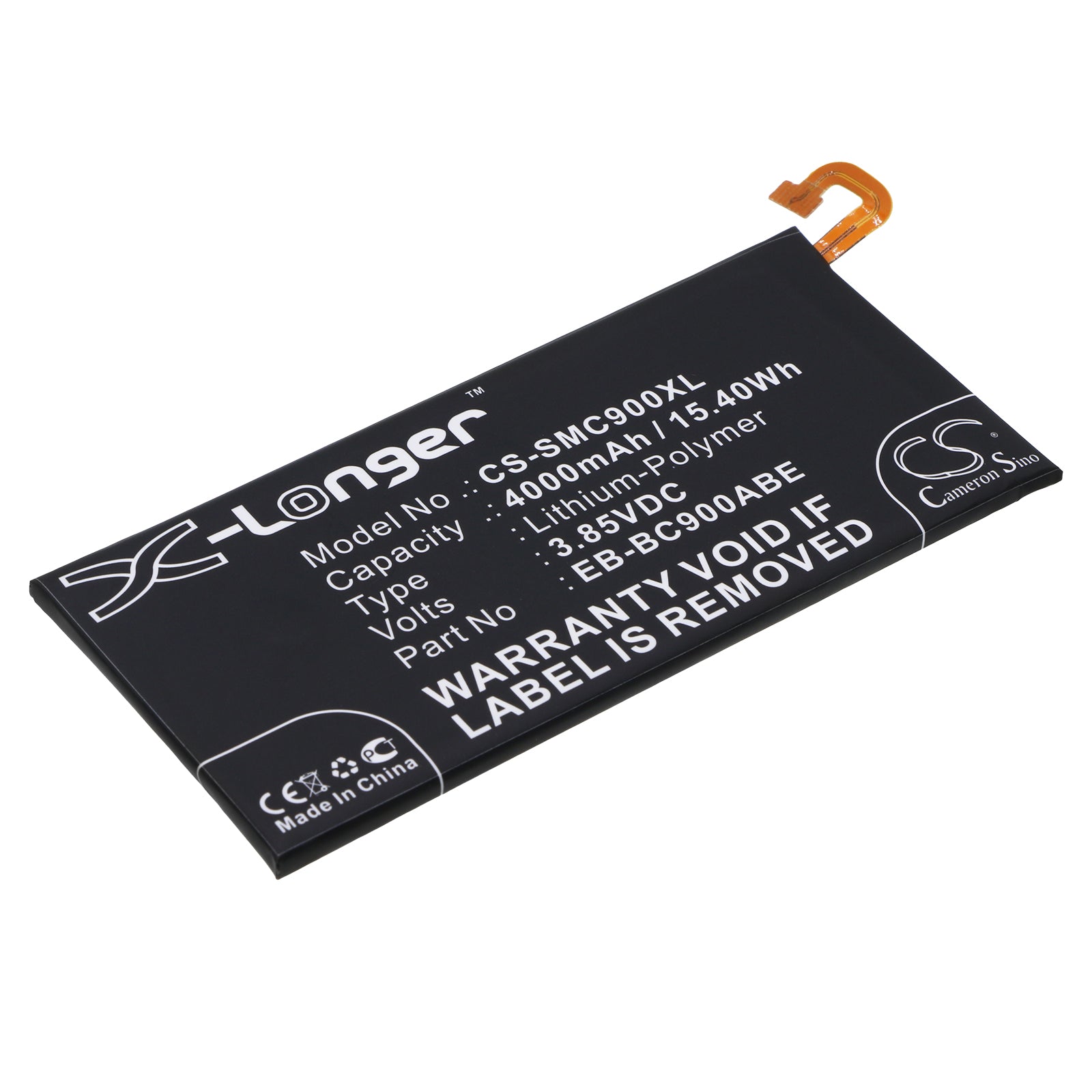4000mAh Li-Polymer Replacement Battery for Samsung Galaxy C9 Pro (SM-C9000, C900Y/F/8) - 3.85V, 15.4Wh - Phone Repair Part