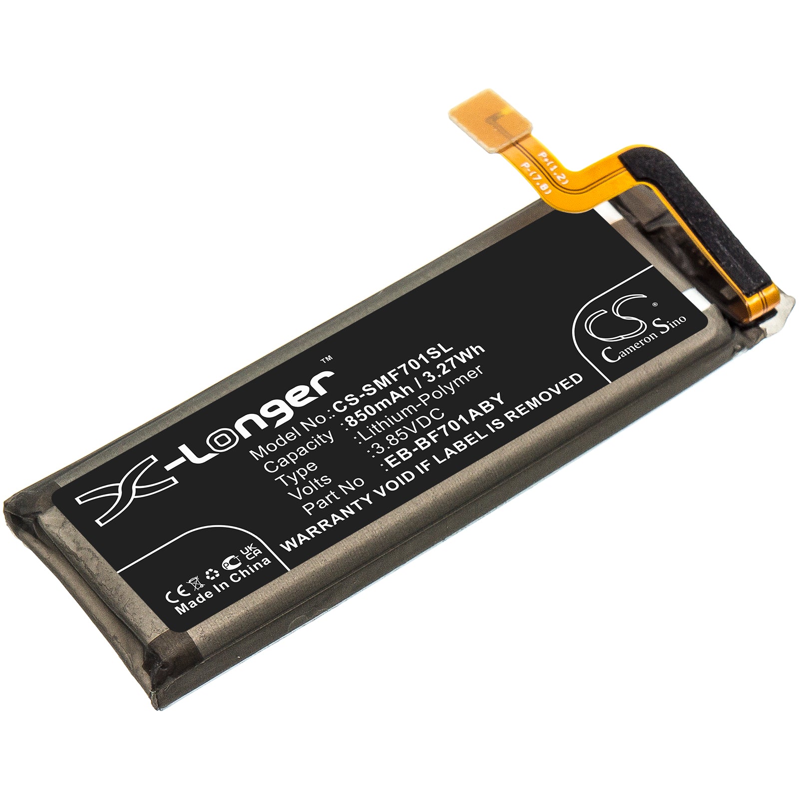 850mAh Galaxy Z Flip SM-F700 Replacement Battery - EB-BF701ABY, 3.85V Li-Polymer - Phone Repair Part