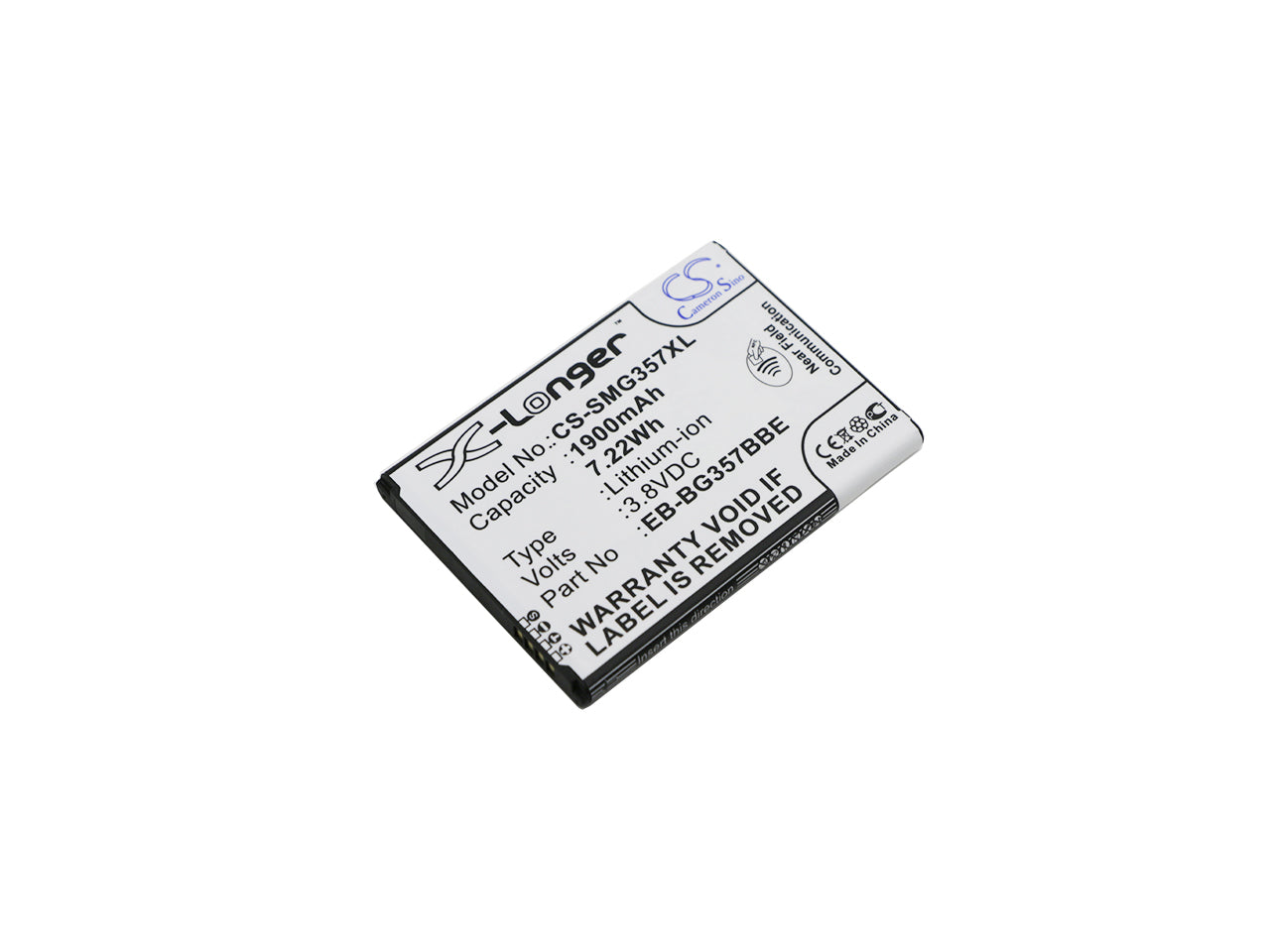 Samsung Galaxy Ace Style LTE SM-G357 Battery - 1900mAh, 3.8V Li-ion Replacement
