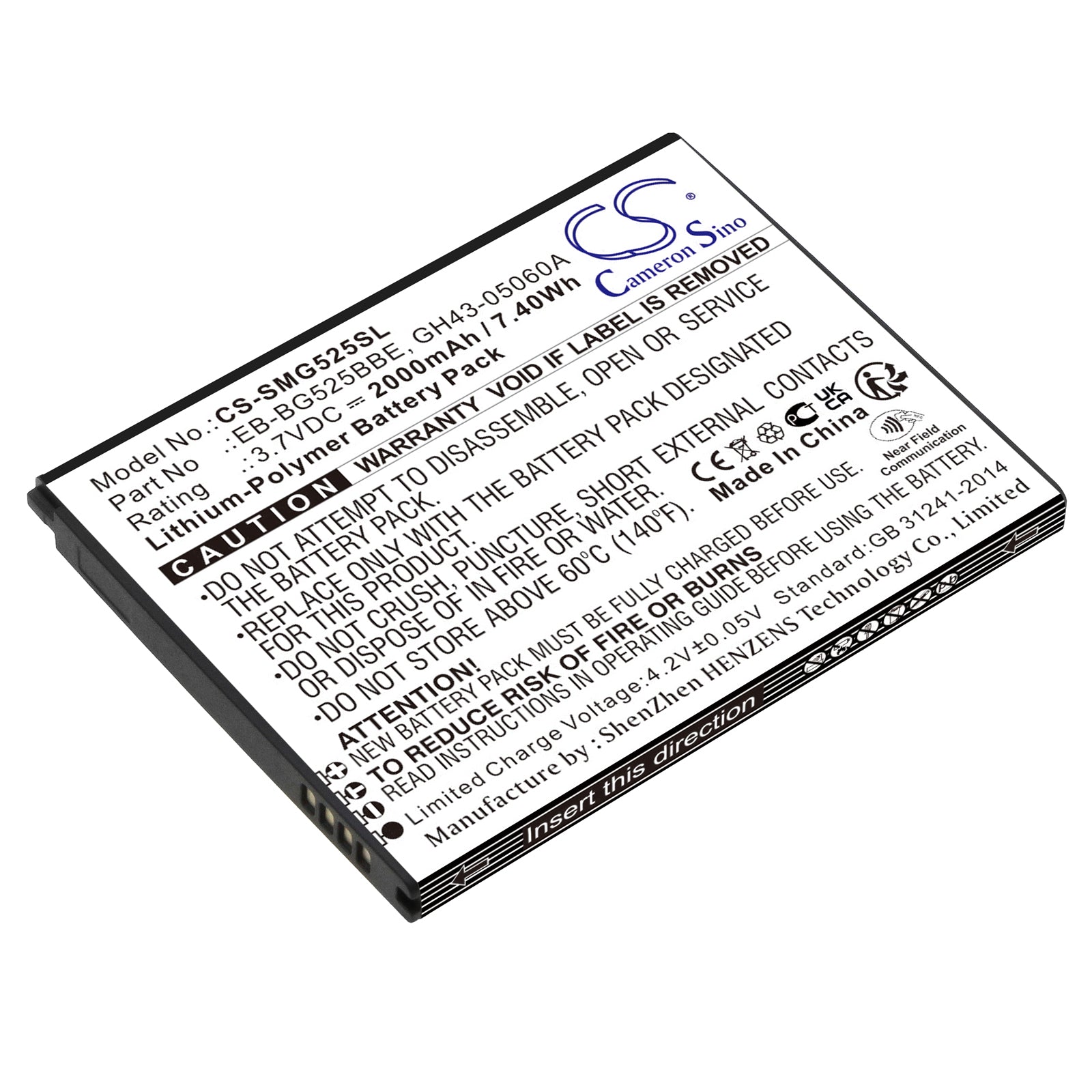Replacement Battery for Samsung Galaxy XCover 5 (SM-G525F/N) - 2000mAh Li-Polymer NFC