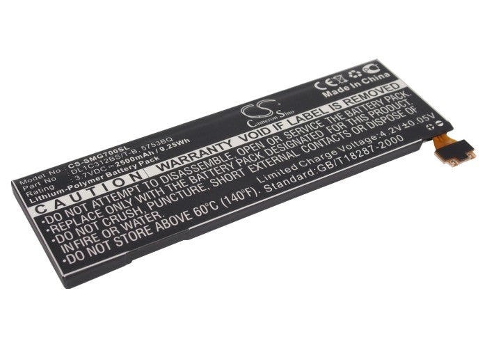 2500mAh Replacement Battery for Samsung Galaxy Player 5.0 YP-G70 - 3.7V Li-Polymer - Extended Life