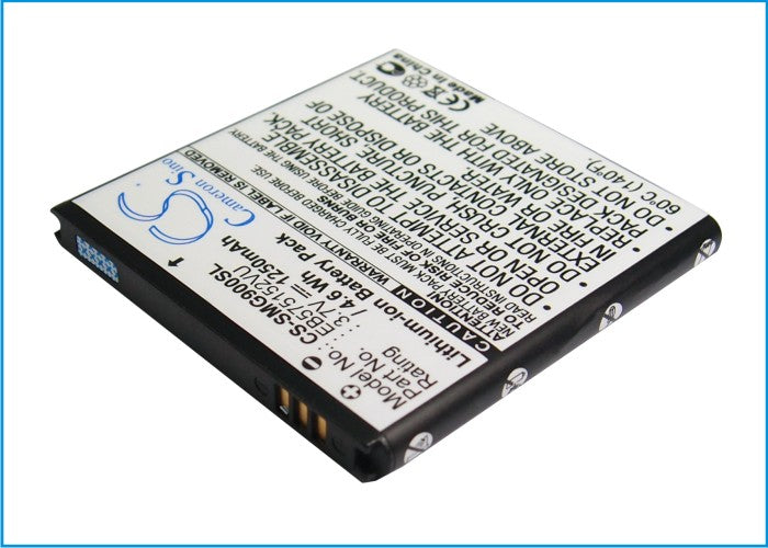 1250mAh Replacement Battery for Samsung Galaxy S, Captivate, Epic 4G - 3.7V Li-ion, Phone Repair Part (51x50.5x5.5mm)