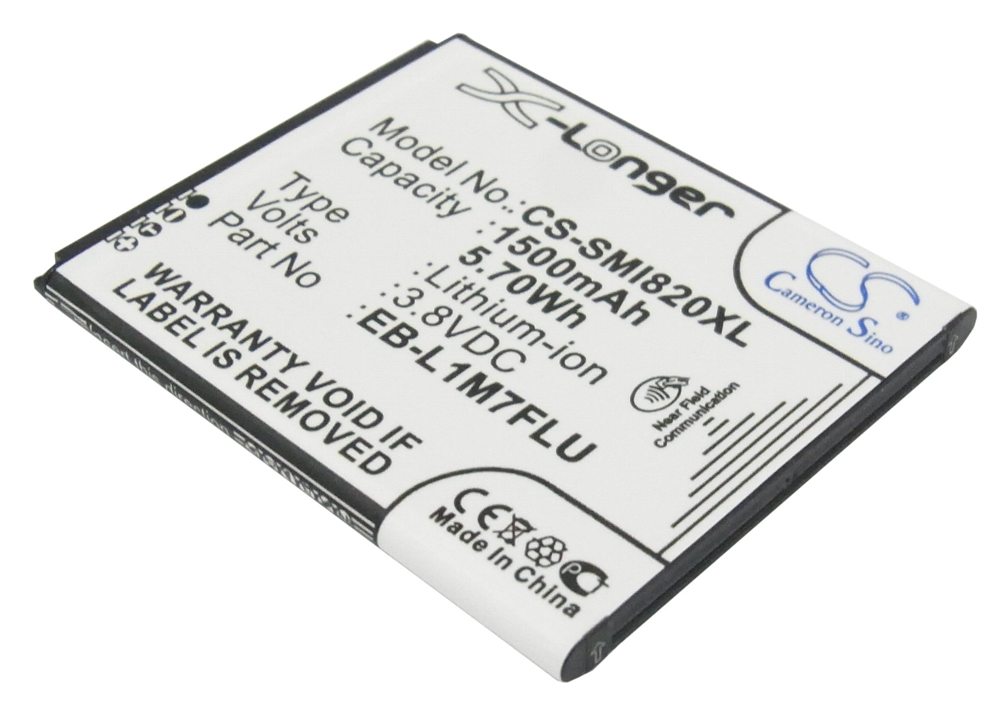 1500mAh Replacement Battery for Galaxy S3 Mini/Value Ed GT-I8190/I8200 - 3.8V Li-ion Mobile Phone Battery