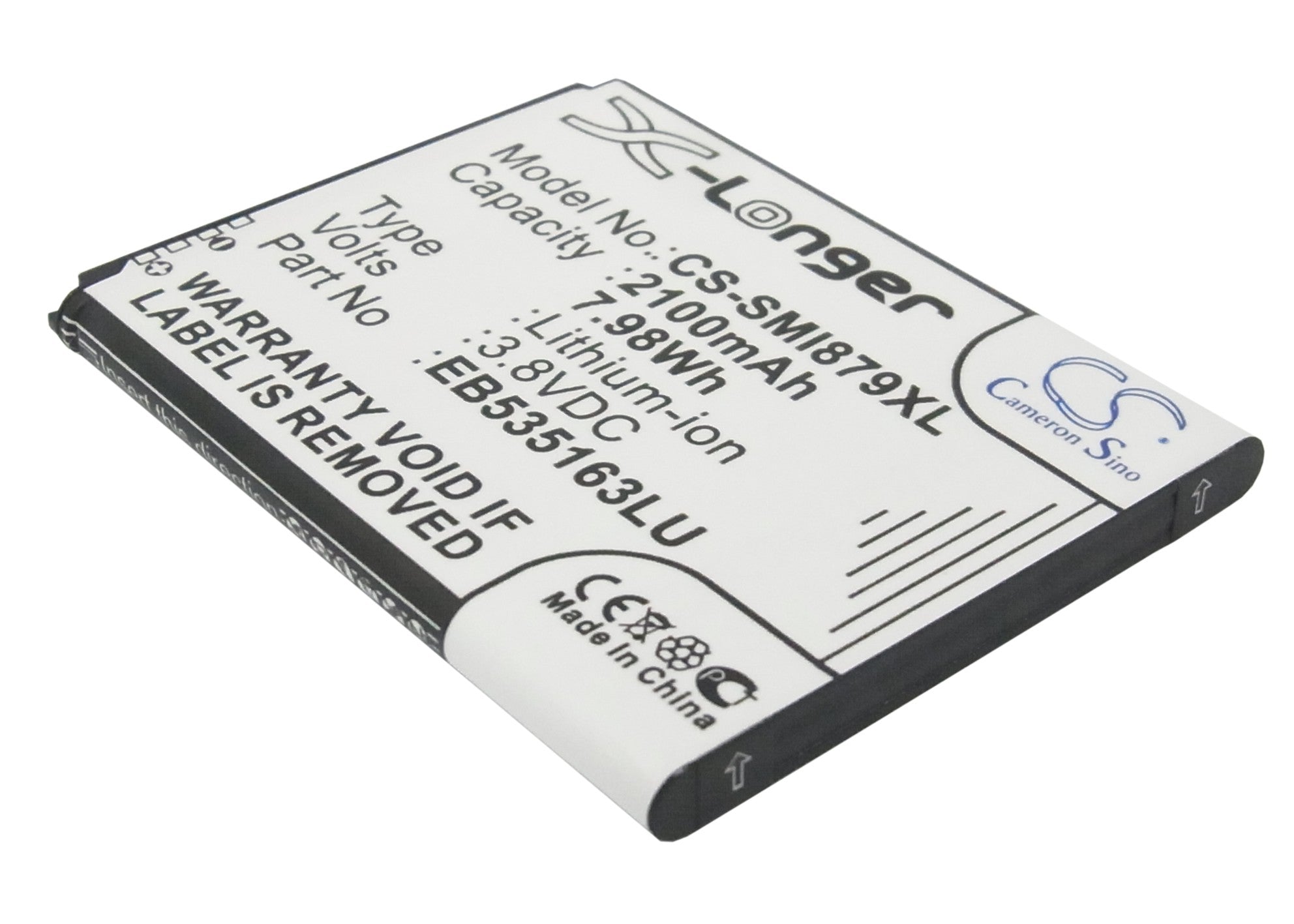 2100mAh Replacement Battery - Samsung Galaxy Grand/Duos & Note II Mini - 3.8V Li-ion - Extended Life Power