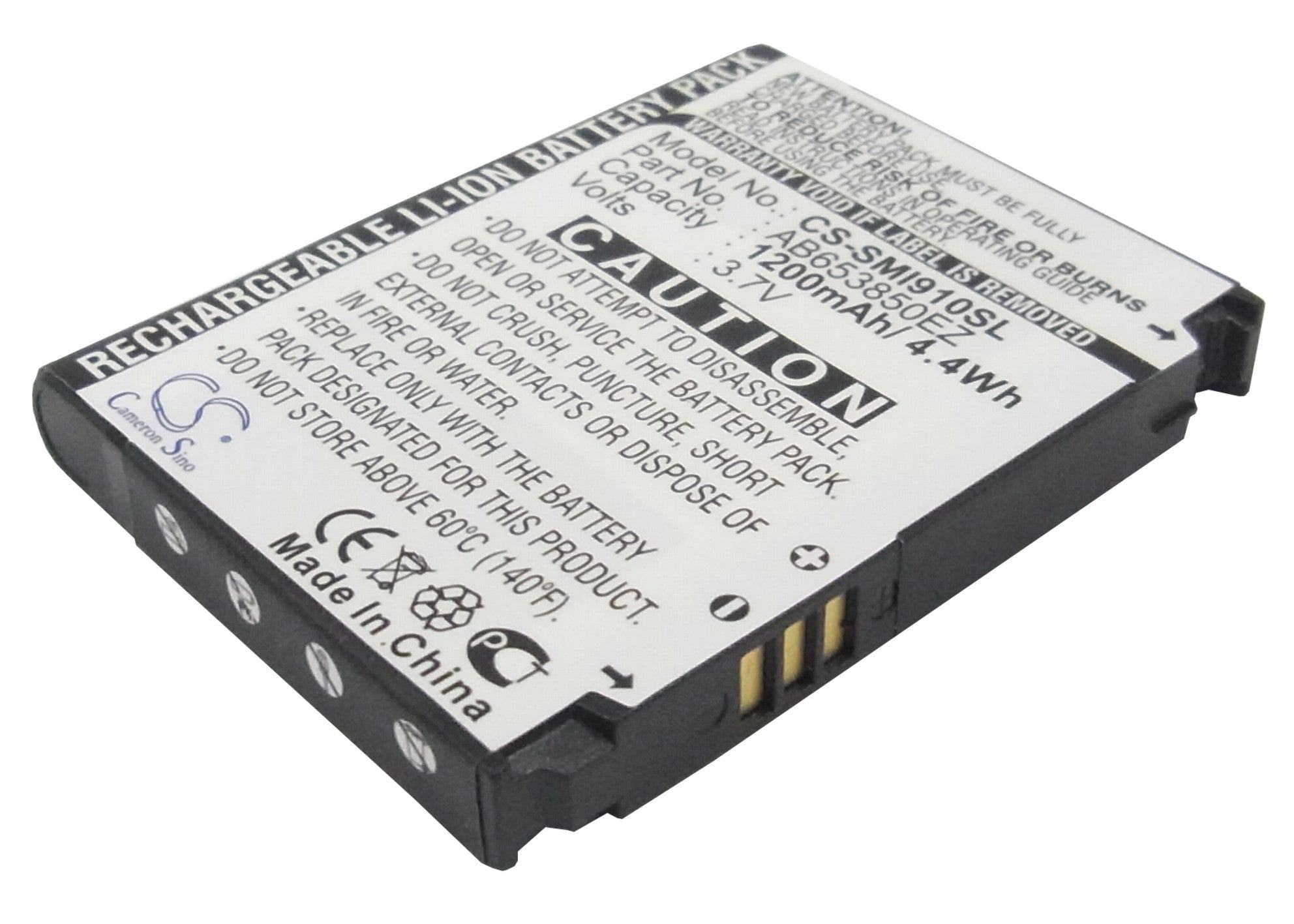 1200mAh Replacement Li-ion Battery for Samsung Omnia i900 i910 i8000 Saga i770 GT-I8000 - 3.7V Cell Phone Battery
