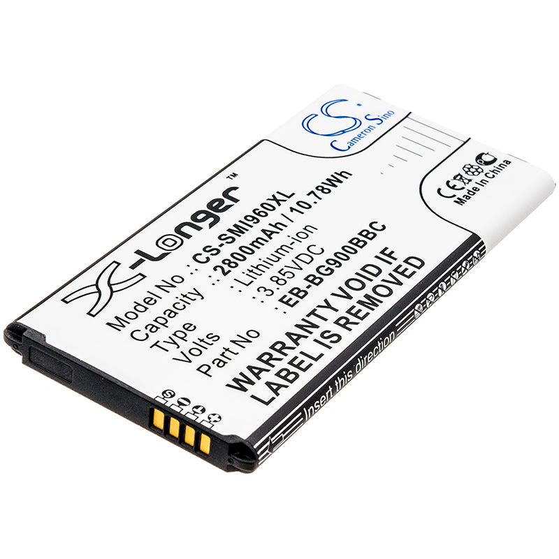 2800mAh Battery Replacement for Samsung Galaxy S5 - SM-G900, EB-BG900BBC - 3.85V Li-ion - Phone Power