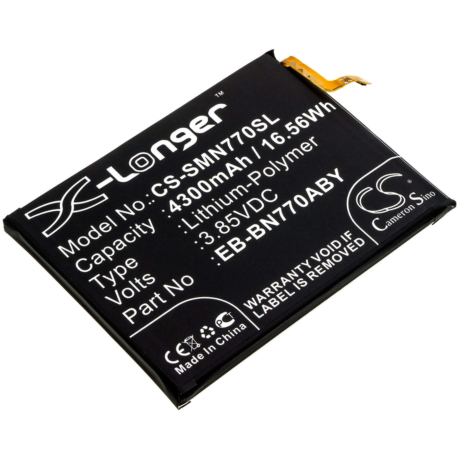 4300mAh Galaxy Note 10 Lite Battery - SM-N770F/DSM Replacement, 3.85V Li-Polymer - EB-BN770ABY