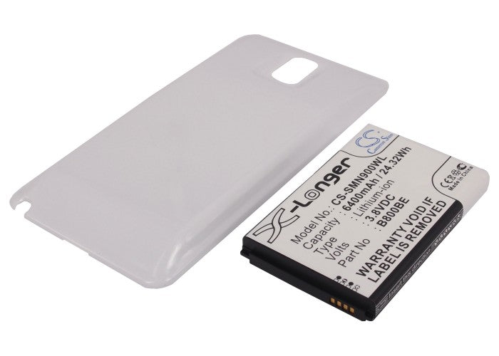 6400mAh Extended Battery for Samsung Galaxy Note 3 - SM-N900, SM-N9005 - Replacement Power Pack