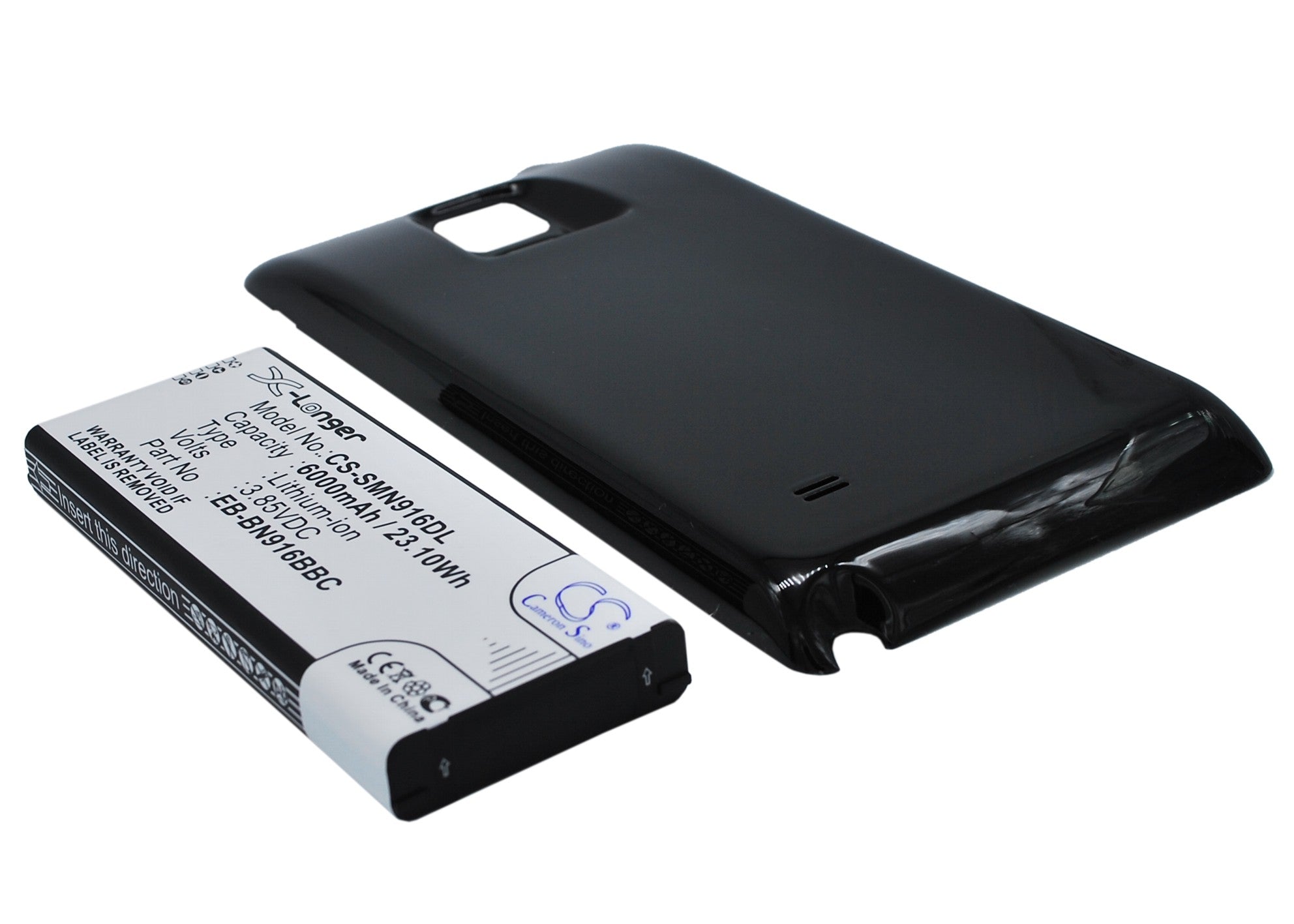 6000mAh Extended Battery for Samsung Galaxy Note 4 - SM-N910F, SM-N9100, China Mobile, Replacement Li-ion