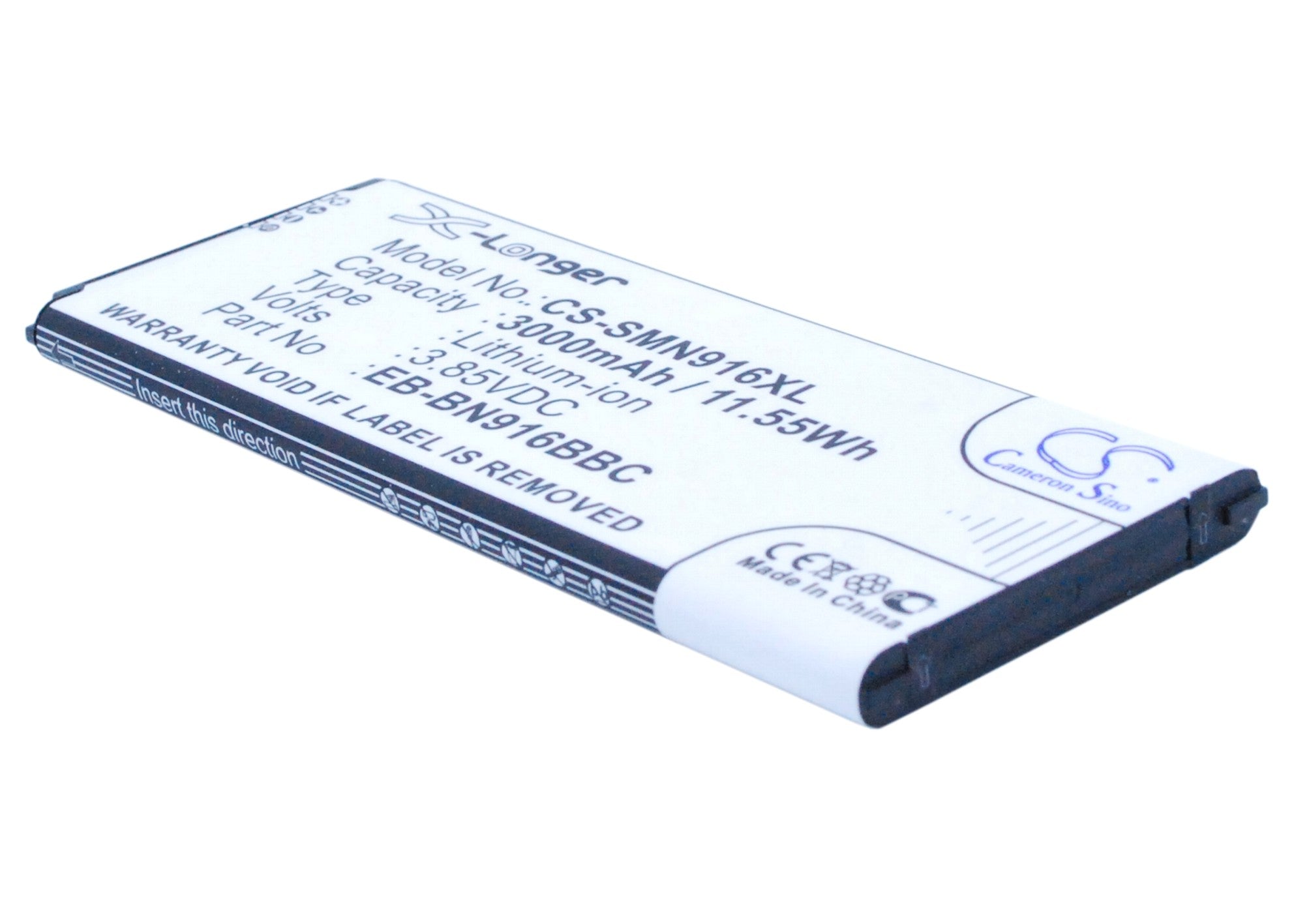 3000mAh Replacement Battery for Galaxy Note 4 (China Mobile) SM-N910F, SM-N9109W, SM-N9100 - EB-BN916BBC Li-ion 3.85V