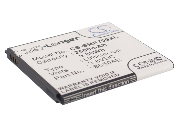 Galaxy Mega 5.8 GT-I9152 & Beam 2 Replacement Battery - B650AE/AC, 2600mAh, 3.8V Li-ion