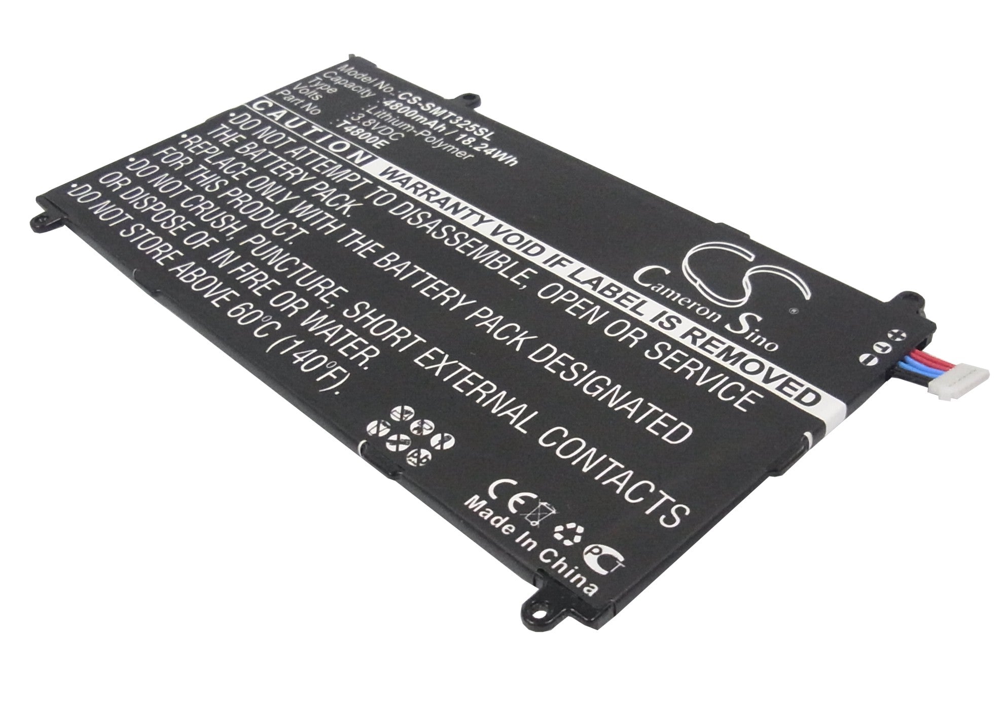 T4800E 4800mAh Replacement Battery for Galaxy TabPRO 8.4 (SM-T320/T321/T325/T327A) - 3.8V Li-Polymer