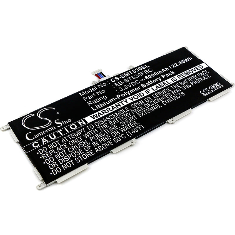 6000mAh Replacement Battery for Samsung Galaxy Tab 4 10.1 (SM-T530/535/537) & Education Tablet - 3.8V Li-Polymer, Extended Life