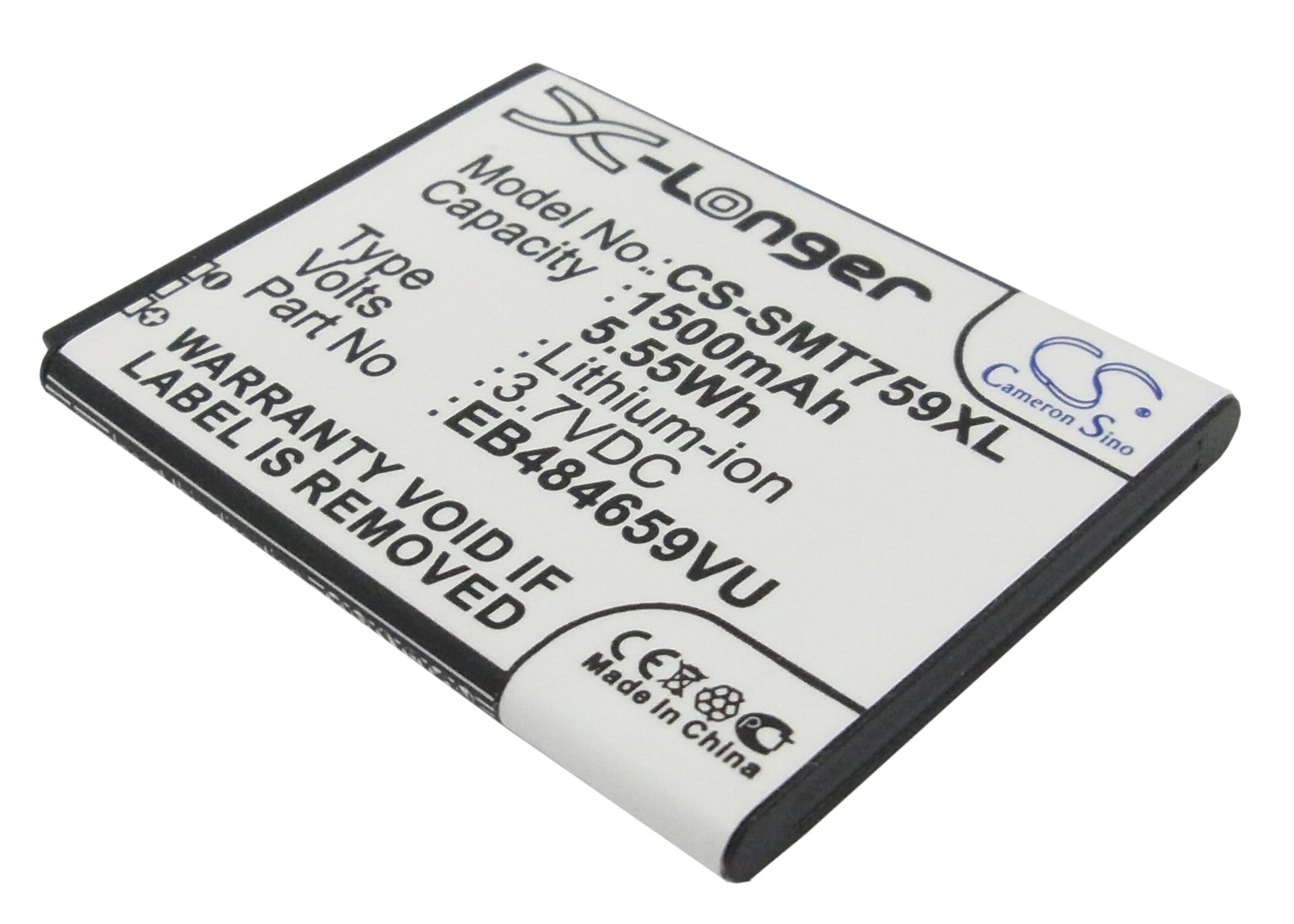 1500mAh Replacement Battery for Boost Mobile Transform Ultra SPH-M930, Samsung Galaxy - Extended Life Li-ion