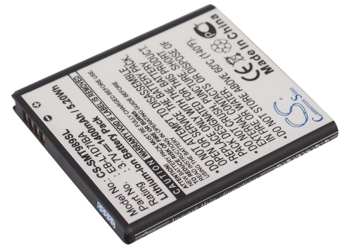 1400mAh Replacement Battery for Galaxy S II Skyrocket & Hercules, SGH-I727 & T989, 3.7V Li-ion