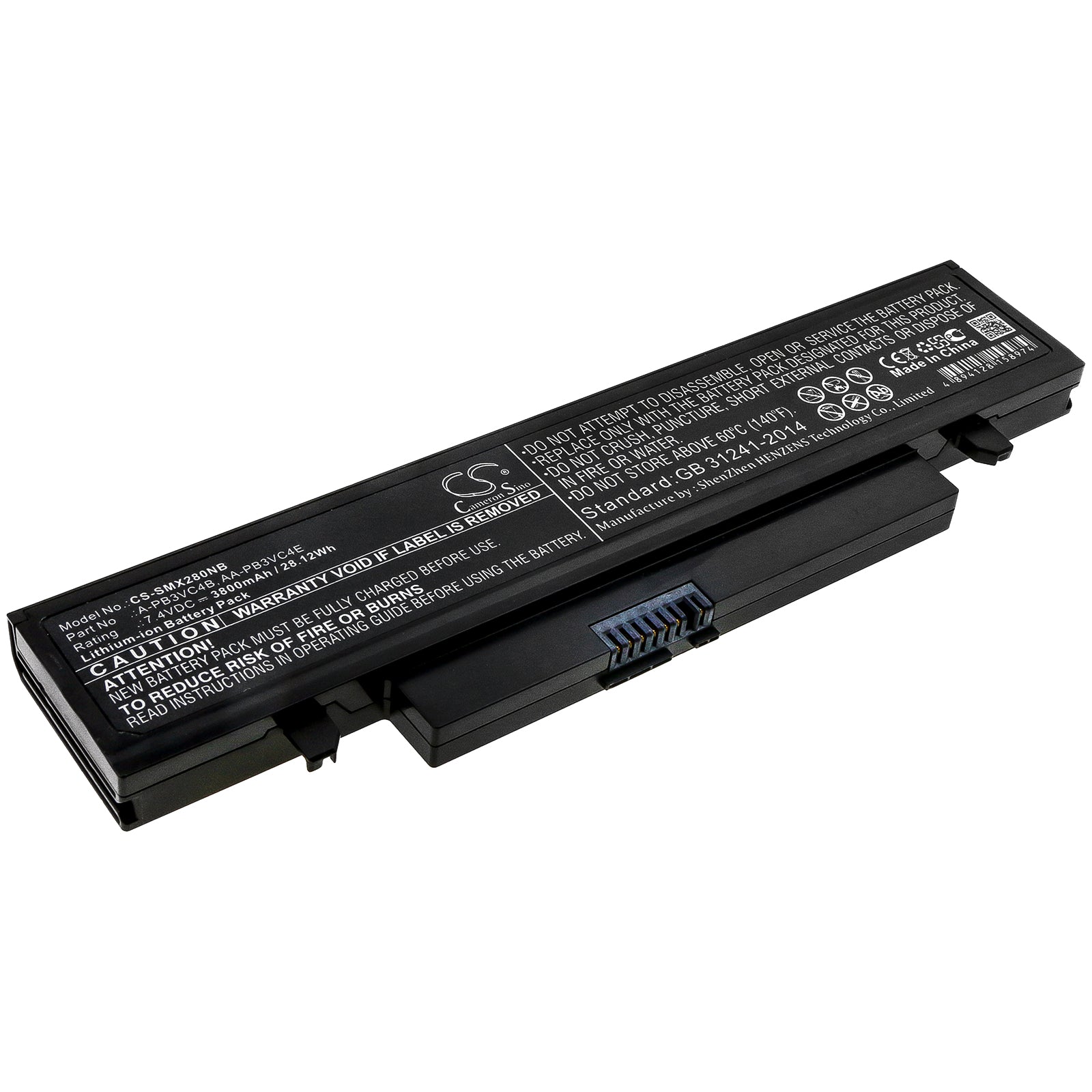 3800mAh Laptop Battery for Samsung NP-X280 Series - 7.4V, 28Wh, Li-ion - Replacement Power