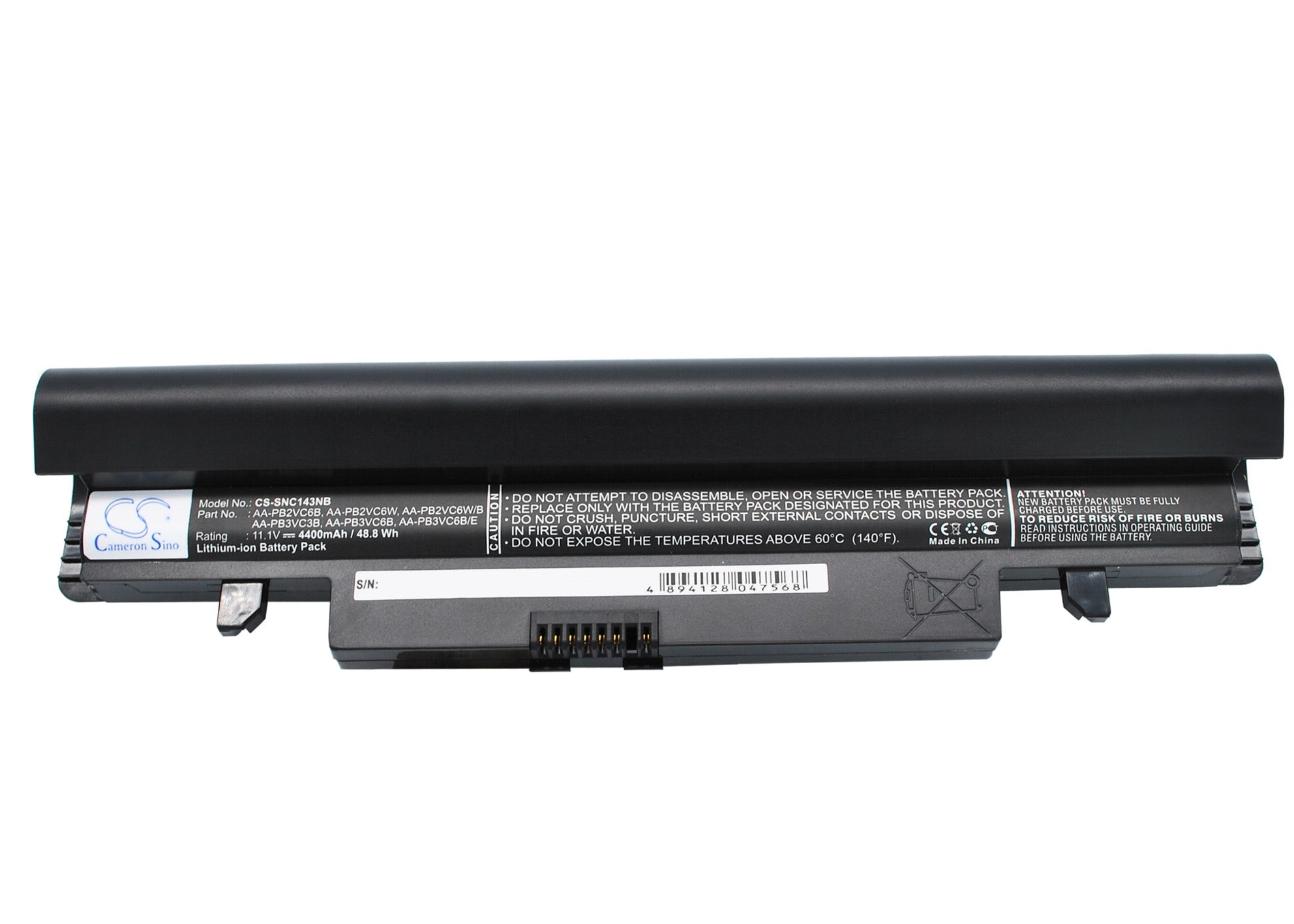4400mAh Laptop Battery for Samsung NP-N Series Netbooks: N143, N150, N230, N250, N260, N350 - 11.1V High Capacity Replacement