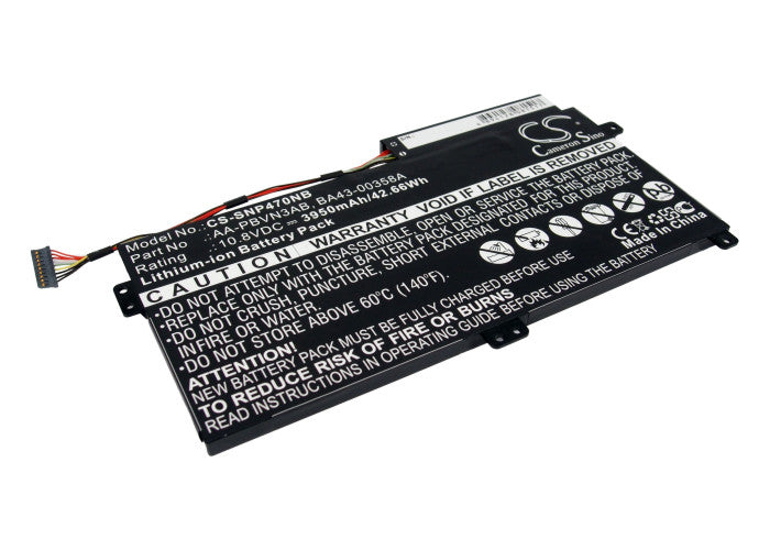 3950mAh Replacement Laptop Battery for Samsung NP Series - 10.8V 42.66Wh Li-ion - Fits NP470, NP500R5H & More
