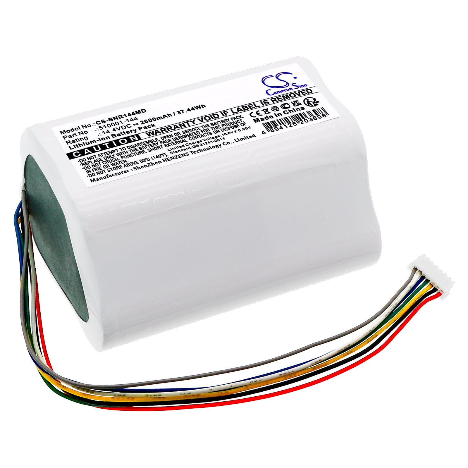 2600mAh Replacement Battery for Smith & Nephew Renasys Go Vacuum Therapy - 14.4V 37.44Wh Li-ion, LG144 Compatible