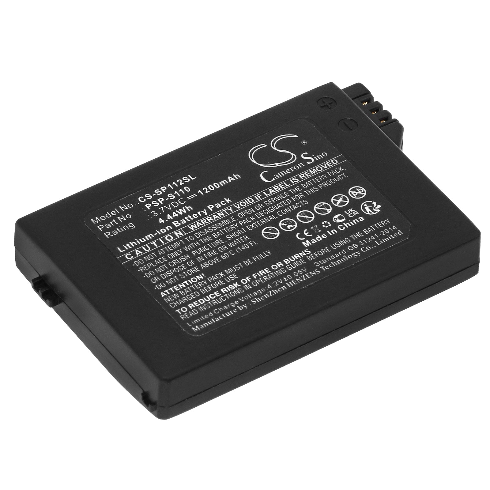 1200mAh Replacement Battery for Sony PSP 2000, 3000 & PSP Lite - 3.7V Li-ion Rechargeable Battery Pack
