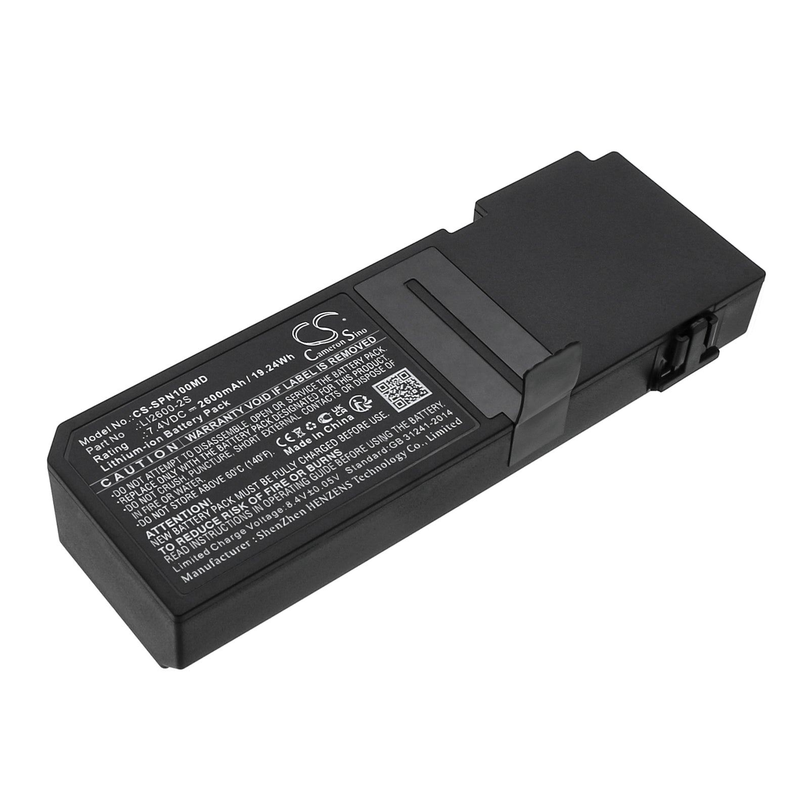 7.4V 2600mAh Li-ion Replacement Battery for SinoMDT SN-S1, SN-A1, SN-A2T & iCare SN-A2T Medical Monitors