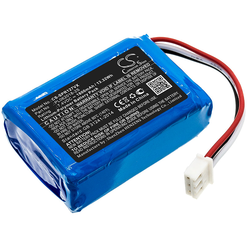 7.4V 1800mAh Li-Polymer Replacement Battery for Sichler Robot Vacuum PR-030, PR-025, PR-041, PR-127 - Enhanced Power