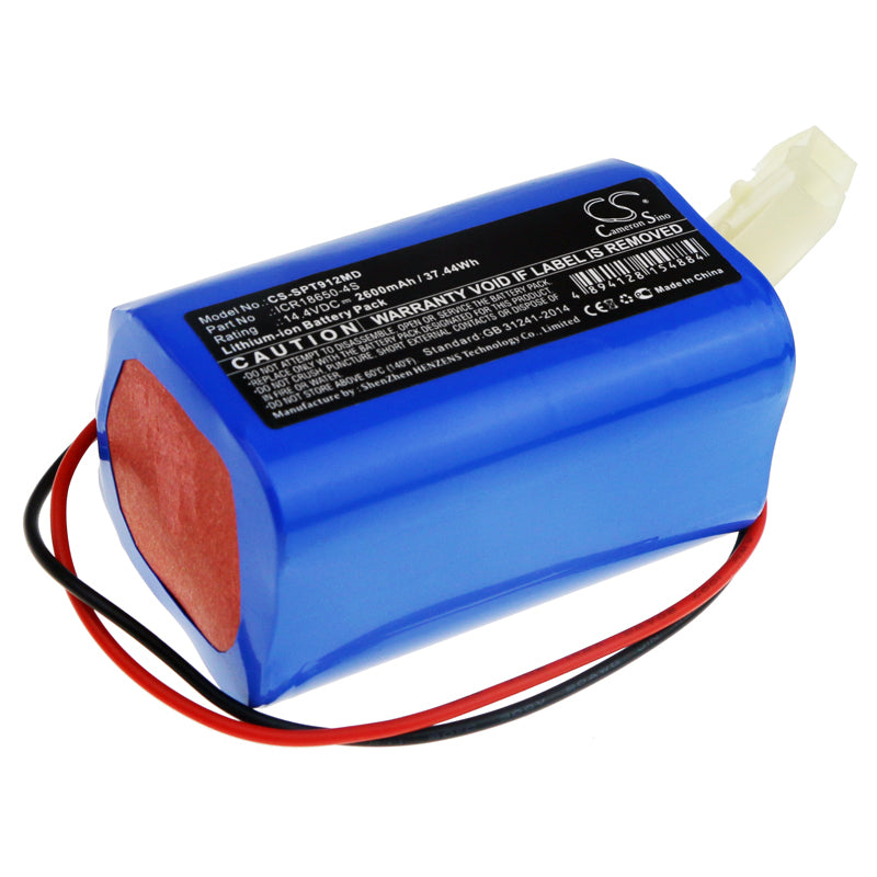 SPRING ECG-912A Medical Device Battery - 2600mAh 14.4V Li-ion Replacement Battery (67.2x39.7x37.2mm)