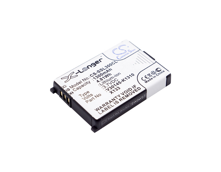 1300mAh Li-ion Battery - Siemens Gigaset SL3501, 4000 Series Cordless Phones - 3.7V Replacement