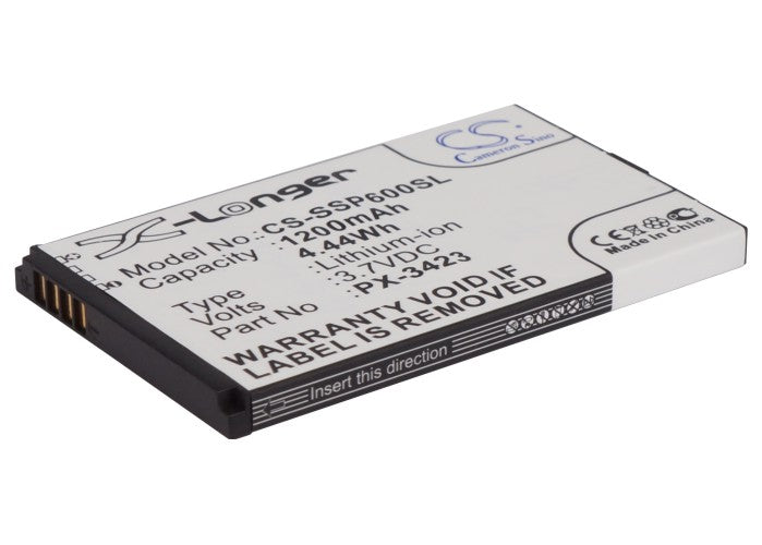 1200mAh 3.7V Li-ion Replacement Battery for Simvalley SP-40 & SP-60 Mobile Phones - Extended Life Power