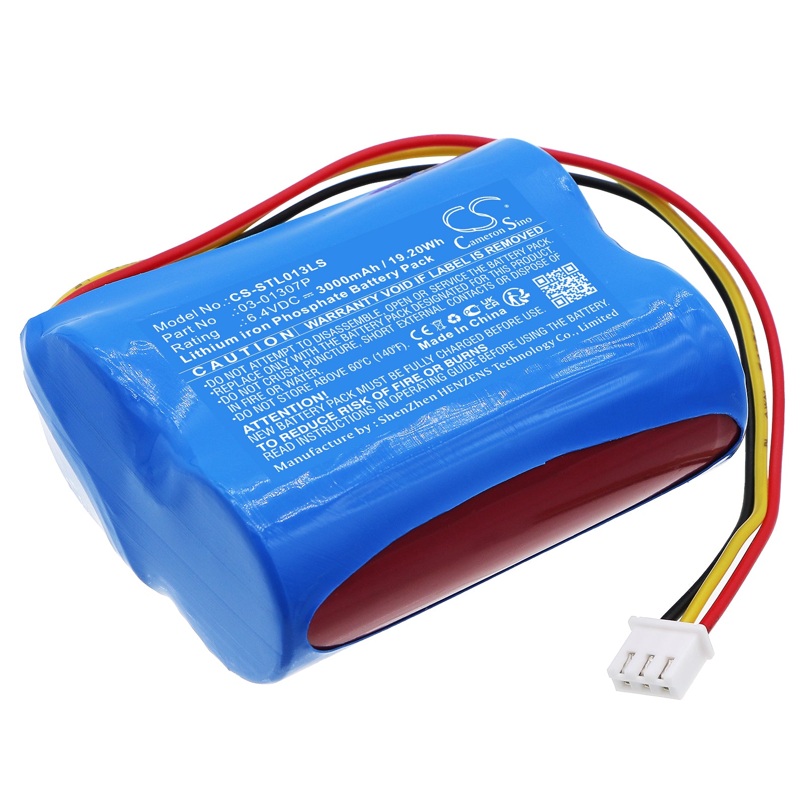 6.4V 3000mAh LiFePO4 Battery for Stanilite Platinum Exit LED Jumbo Nexus Emergency Lights, Replacement 03-01307P