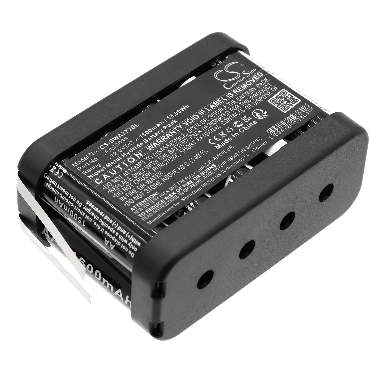 12V 1500mAh Ni-MH Replacement Battery for Simon RWA 272, RZ 040, ES 251 Alarm System (73.6x51.5x30.8mm)