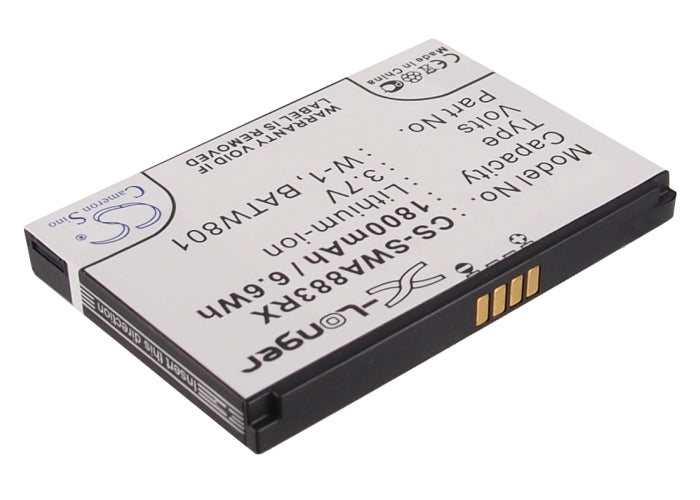 1800mAh Replacement Battery for NETGEAR Mingle 778S, Sprint Zing & Sierra Wireless W801 - 3.7V Li-ion