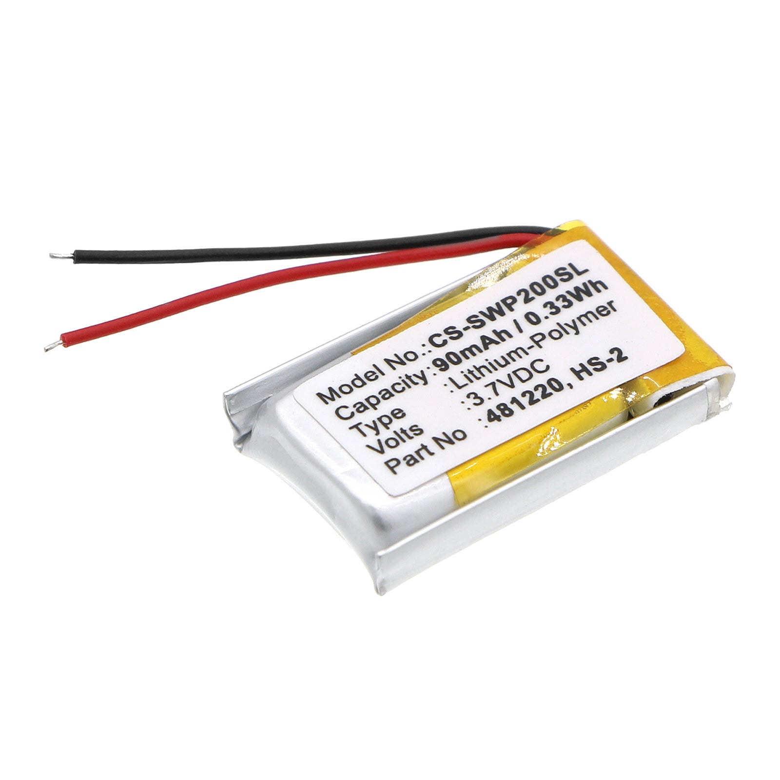 90mAh 3.7V Li-Polymer Battery: Replacement for Samsung WEP-200, WEP-210, WE-P301 Wireless Headsets