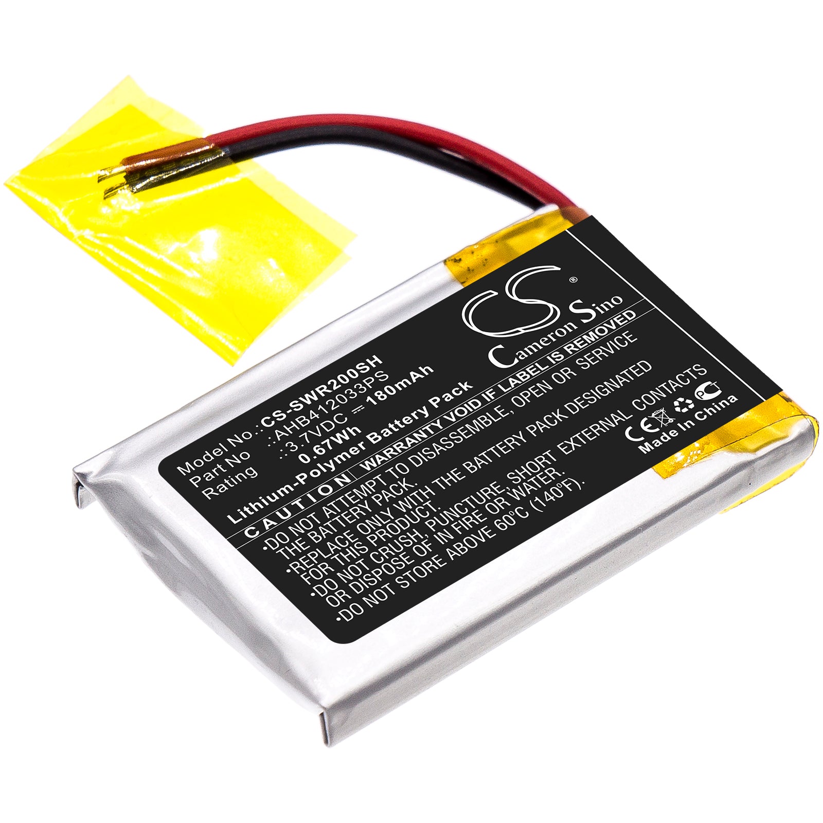 180mAh Replacement Battery for Sony SmartWatch 2 SW2 - 3.7V Li-Polymer - Revive Your Smartwatch!
