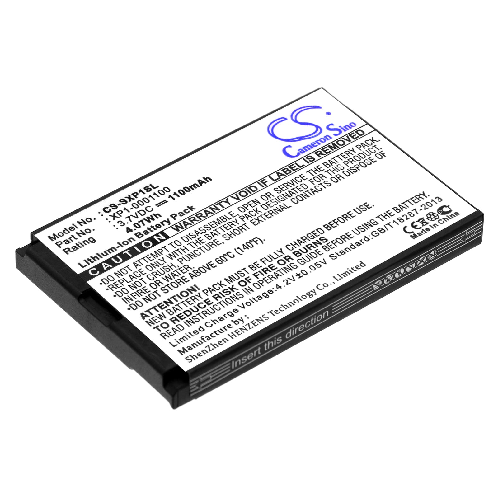1100mAh Replacement Battery for JCB Toughphone Sitemaster TP803 & Sonim XP3 Enduro - 3.7V Li-ion Backup Power
