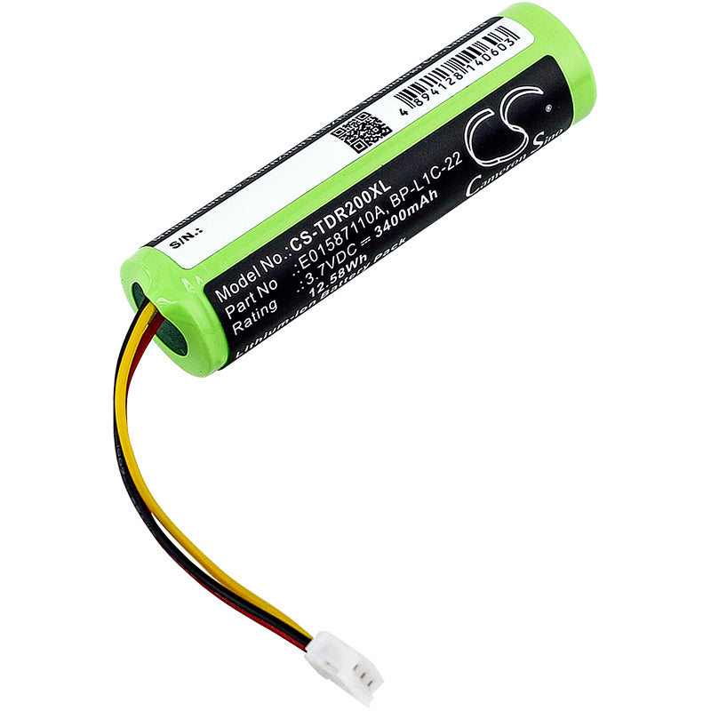 3400mAh Replacement Battery for Tascam MP-GT1 Media Player - 3.7V Li-ion, Extended Life