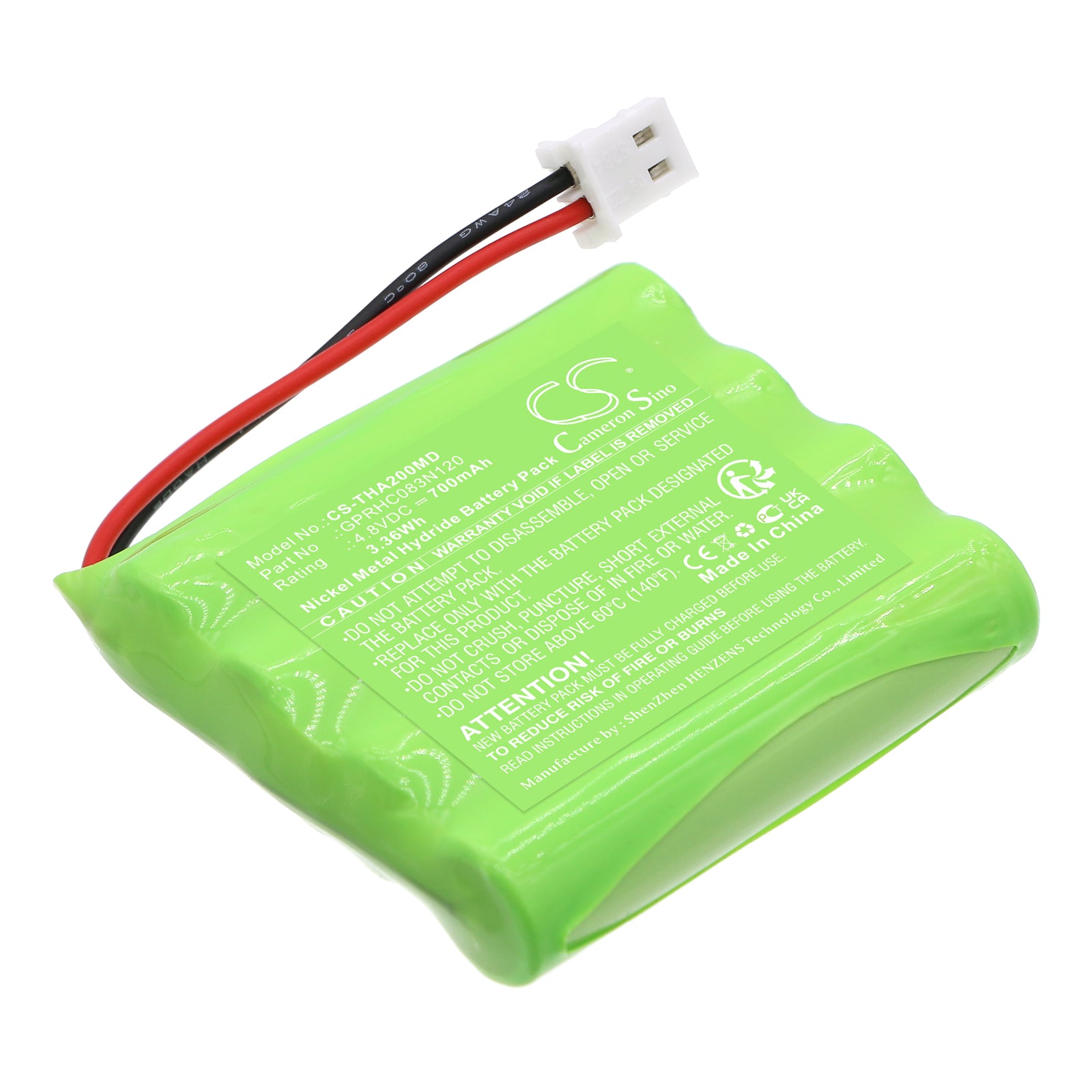 700mAh Ni-MH Battery for I-Tech Mio & Mag Series (2012-2018) - 4.8V Replacement - Medical Device Use