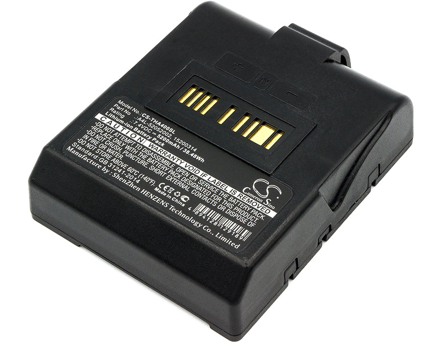 5200mAh Replacement Battery for TSC Alpha-4L Portable Printer, 7.4V Li-ion, Extended Life, A4L-52052002