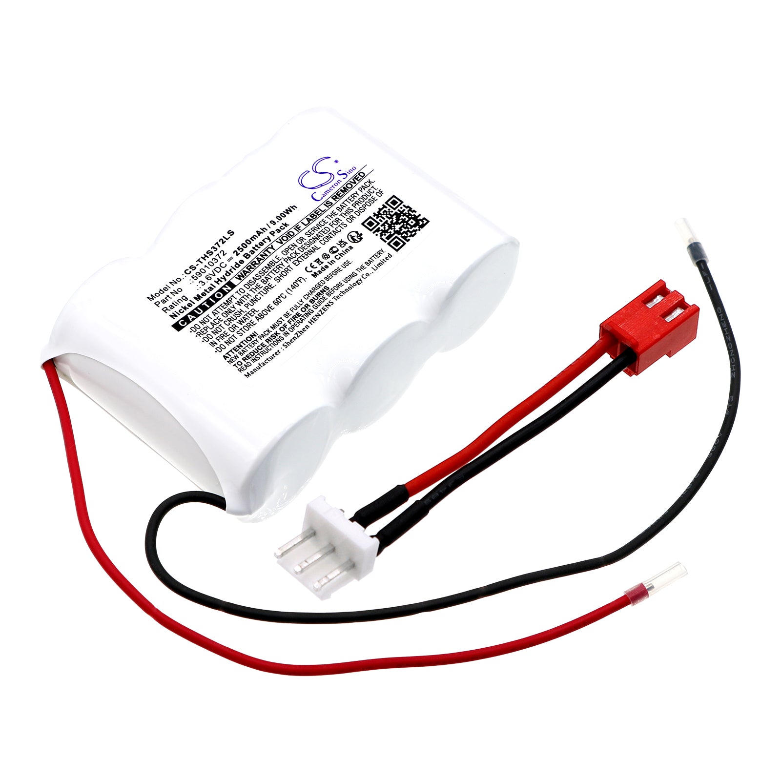 Thorn Voyager Star Emergency Light Battery: 2500mAh 3.6V Ni-MH, CS 3 SBS 135/160mm Replacement, 67.3x45.3x22.6mm