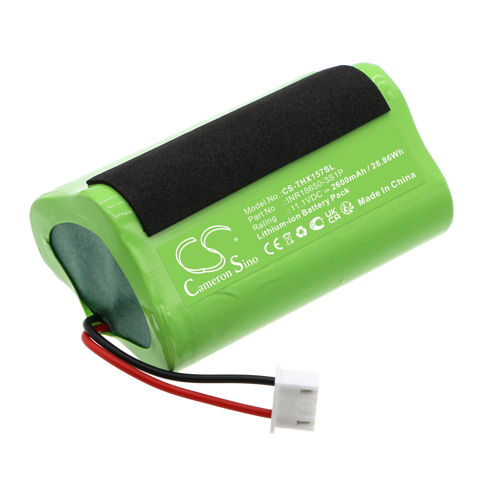 Replacement 2600mAh Battery for Technaxx TX-157 Air Compressor - 11.1V Li-ion - Exact Fit, INR18650-3S1P