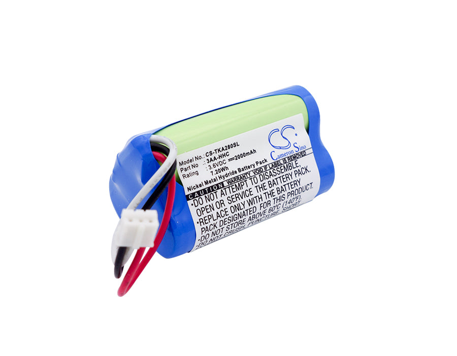 2000mAh Ni-MH Replacement Battery for TDK A28 Trek Flex Speaker - 3.6V 7.2Wh Power Upgrade