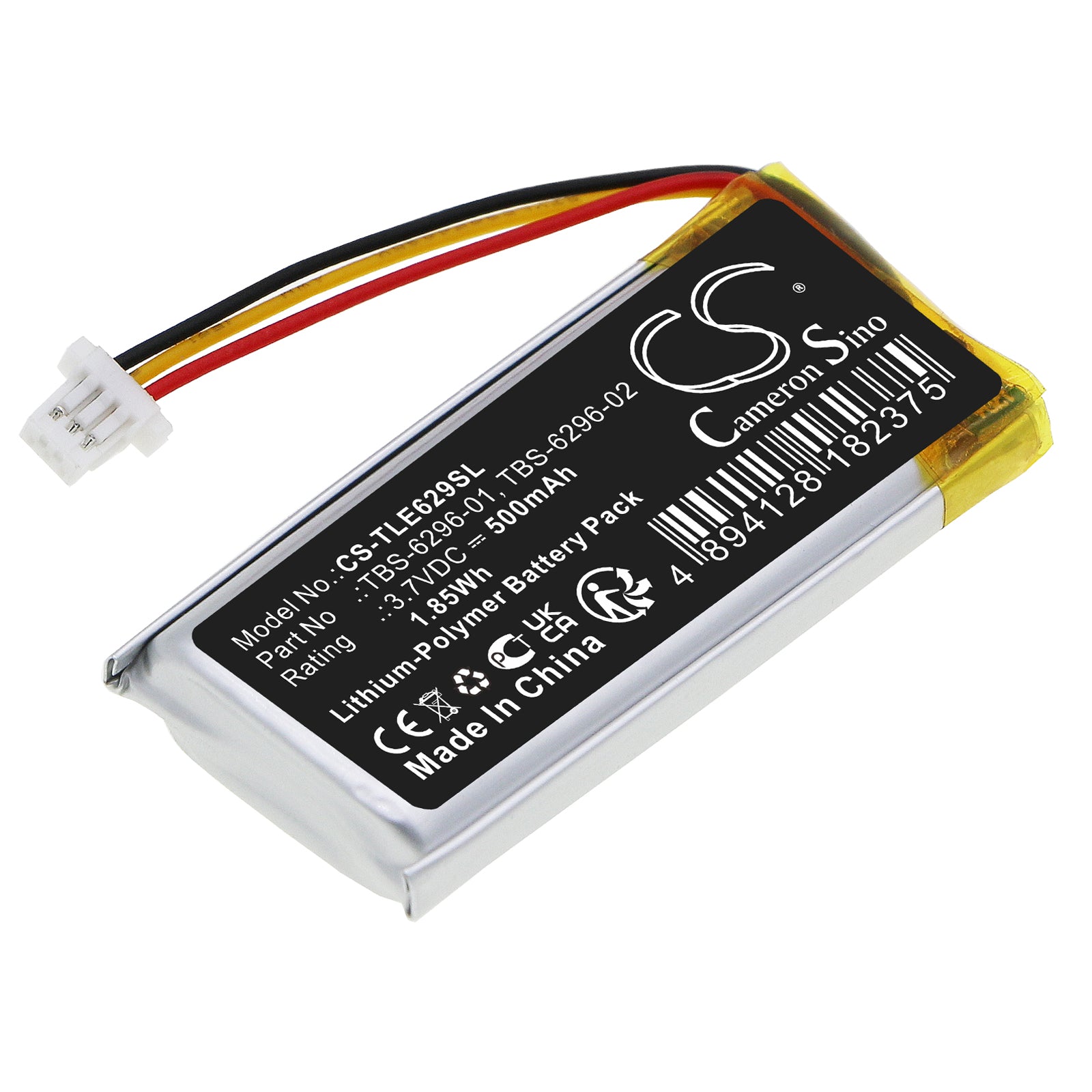 500mAh Replacement Battery for Turtle Beach Elite Atlas Aero & RX Wireless Gaming Headset - 3.7V Li-Polymer