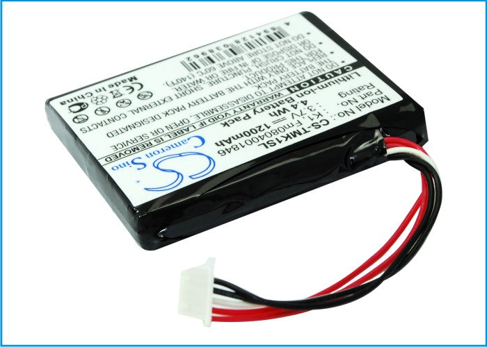 1200mAh Battery for TomTom One XL HD Traffic GPS Navigator - 3.7V Li-ion Replacement (K1/FM0804001846)