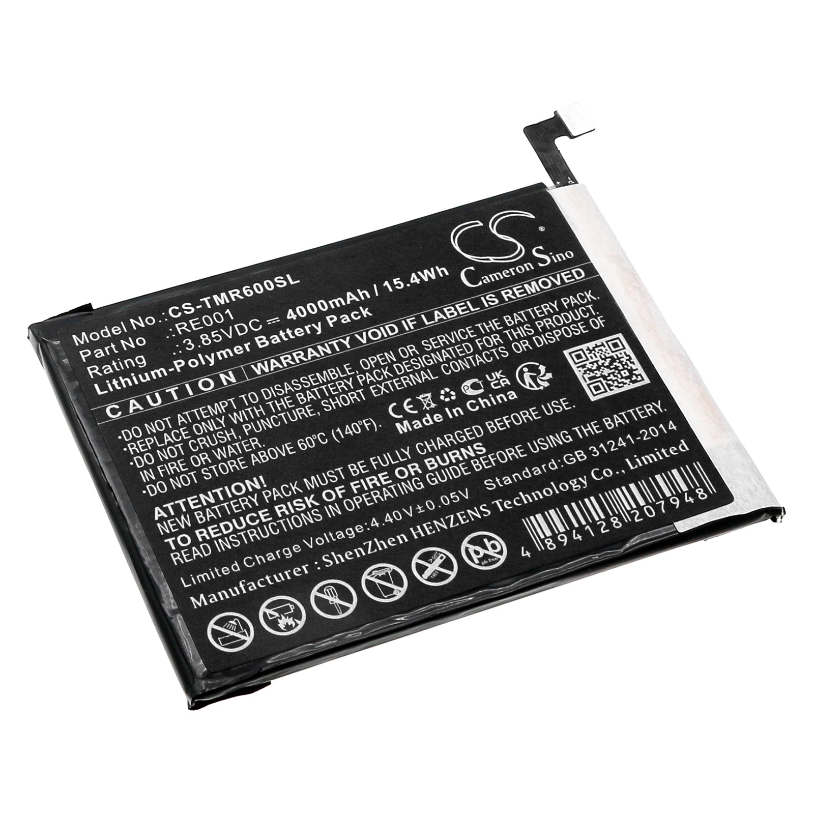 T-Mobile Revvl 6 5G Replacement Battery: 4000mAh Li-Polymer - TMAF025G, RE001 - Phone Battery