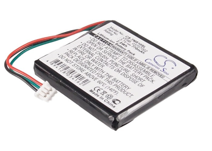 770mAh Replacement Battery for TomTom Start/Start2 GPS - 1EX00, 4EX0.001.11, VF9 - 3.7V Li-ion