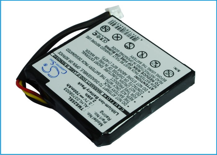 700mAh Replacement Battery for TomTom Star 20/25 GPS Navigator - 3.7V Li-ion - 35x35x5mm