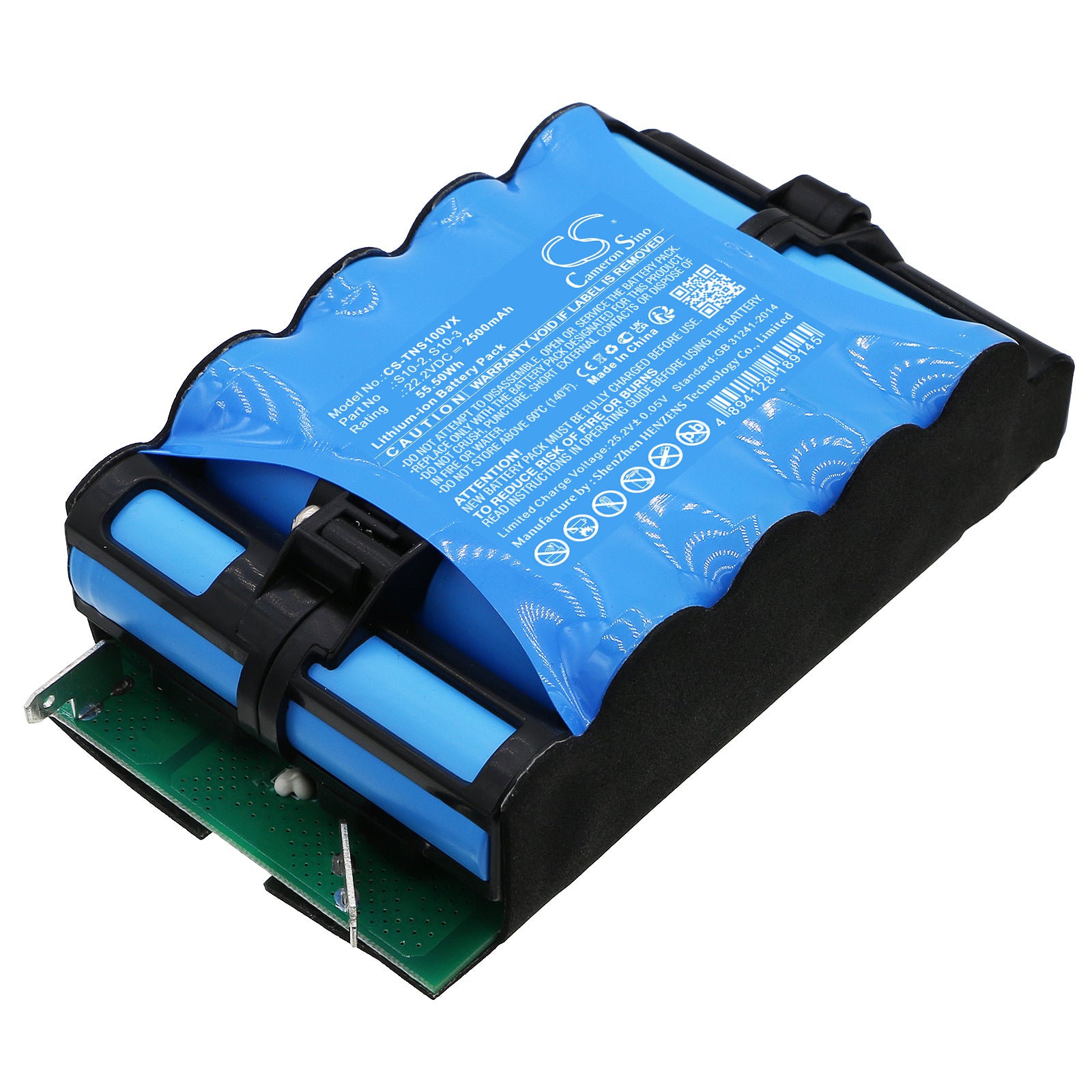 2500mAh Replacement Battery for Tineco Floor One S10 Series - S10-01, S10-03 Vacuum - 22.2V Li-ion